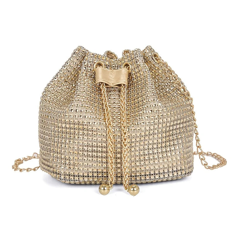 Borsa secchiello strass