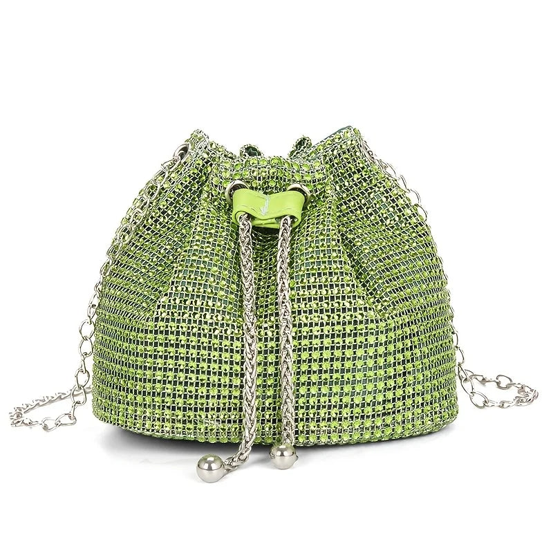 Borsa secchiello strass