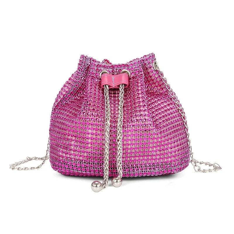 Borsa secchiello strass
