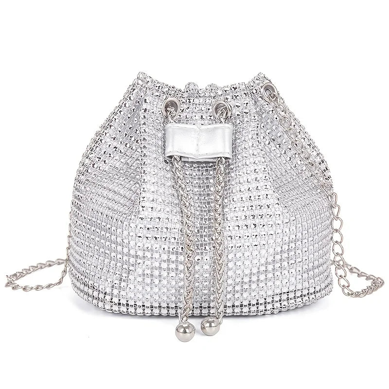 Borsa secchiello strass