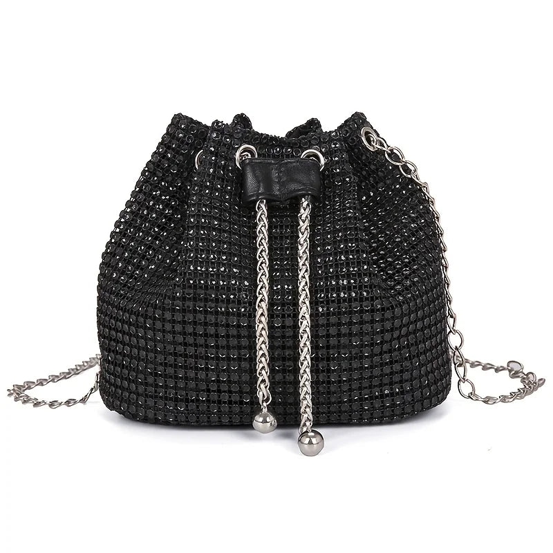 Borsa secchiello strass